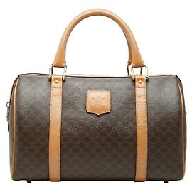 Céline Bolsa Boston Macadam Celine Marrom