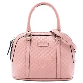 Bolsa mini Microguccissima em dôme rosa Gucci Rosa