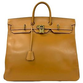 Hermès Bolso Birkin 50 Vaca Marrón HAC Castaño Marrón claro