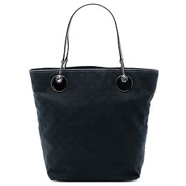 Gucci Black Large GG Canvas Eclipse Tote Black