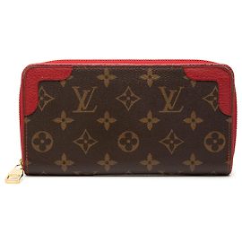Louis Vuitton Brown Monogram Retiro Zippy Wallet Brown