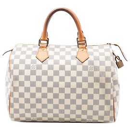 Louis Vuitton Speedy 30 Damier Azur Branco Branco
