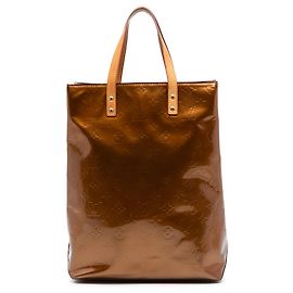 Louis Vuitton Tasche Reade MM aus Monogramm-Vernis in Braun Braun Bronze