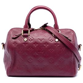 Louis Vuitton Speedy Bandoulière 25 en Monograma Empreinte Rojo Roja Burdeos