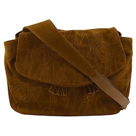 Borsa a spalla con design a punto Salvatore Ferragamo Cammello