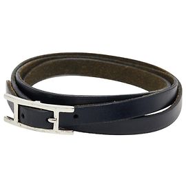 Pulsera Larga Hapi 3 de Hermès Negro