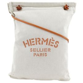 Borsa a Spalla Alain GM di Hermès Beige Arancione