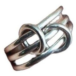 Autre Marque Silver ring with intertwined knots Silvery