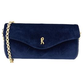Borsa a Spalla in Velluto Roberta Di Camerino Non Applicabile Blu