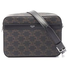 Céline Celine Small Messenger Triomphe Shoulder Bag Black
