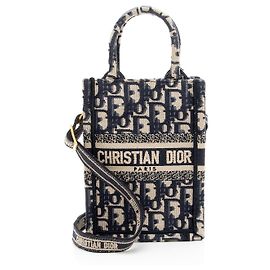 Dior Oblique Vertical Book Tote Blue