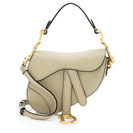 Dior Goatskin Micro Saddle Bag Green