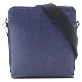 Borsa a tracolla in pelle Loewe Goya Blu