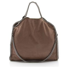 Stella Mc Cartney Stella McCartney Shaggy Deer Falabella Fold Over Tote Brown