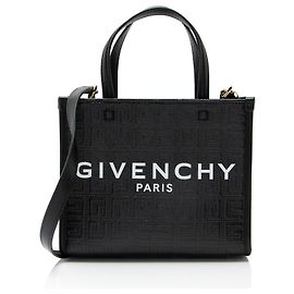 Givenchy 4G Coated Canvas Mini Shopper Tote Black