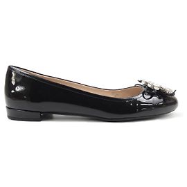 Miu Miu Sapatilhas de Couro Pretas Preto