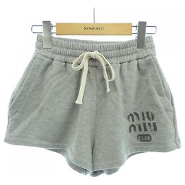 Shorts Miu Miu Cinza Marrom