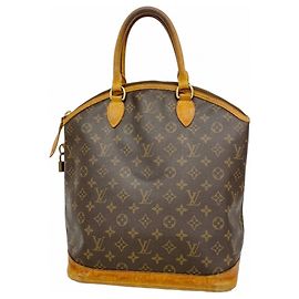 Borsa a mano verticale Lockit Monogram Louis Vuitton Marrone