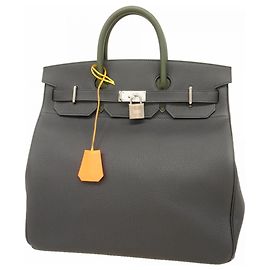 Borsa Haut à Courroies 40 di Hermès Blu navy