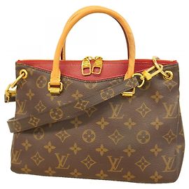 Bolsa de mão Pallas BB Monogram Louis Vuitton Marrom Fuschia