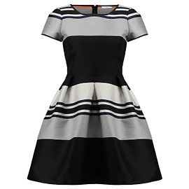 Max & Co Robe Mini en Taffetas A-line Noir Argenté Bleu Gris Gris anthracite Bleu foncé