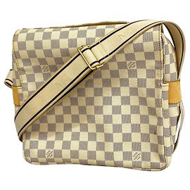 Bolsa de Ombro Naviglio Damier Azur da Louis Vuitton Branco