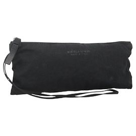 Bottega Veneta Pochette Nylon Noir Argent Auth bs34412 Noir Argenté