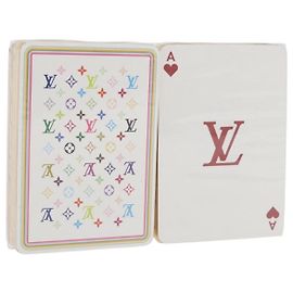 LOUIS VUITTON Multicolor Playing Cards Black White LV Auth YKZ1173 Black White