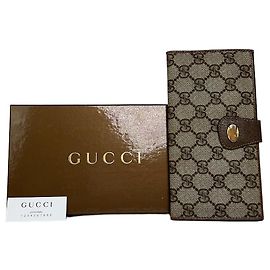 Cartera de cuero Gucci Ophidia vintage gris marrón Gris