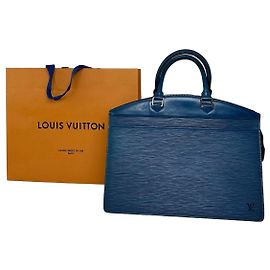 Autre Marque Vintage Louis Vuitton EPI Lederhandtasche Blau Blau