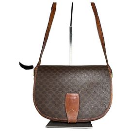 Céline Borsa a spalla in pelle monogramma Triomphe Celine Paris vintage marrone Marrone
