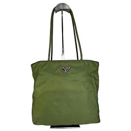 Bolsa triangular de poliéster vintage Prada verde Verde