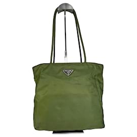 Sac en polyester triangle vintage Prada vert Vert