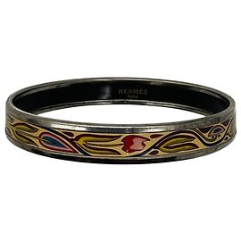 Hermès Pulseira de esmalte impressa multicolorida Hermes Multicor