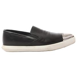Miu Miu Leather Slip-on in Black 5S9010, Size 38.5 EU Black