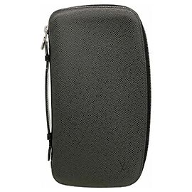 Cartera larga organizadora Louis Vuitton Taiga en Ardoise Gris