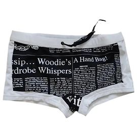 Nuovo boxer da bagno John Galliano Newspaper M Nero