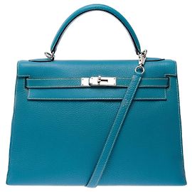 Hermès Borsa HERMES Kelly 32 in Pelle Blu - 103442 Blu