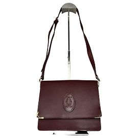 Sac multi-usage en cuir Cartier vintage bordeaux Bordeaux