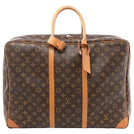 Bolsa de viagem Louis Vuitton Sirius 50 em lona Monogram marrom M41406 Bege