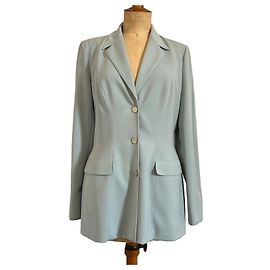 Thierry Mugler Light Blue Fitted Blazer Light blue