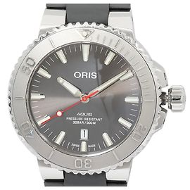 Oris Aquis Date RelieF aus Edelstahl Braun