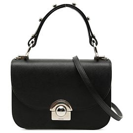 Sac à main Arcade Saffiano Lux Noir de Prada Noir