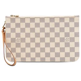 Bolso Louis Vuitton Damier Azur Blanco Neverfull MM Blanco
