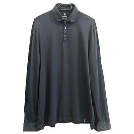 Autre Marque Polo a maniche lunghe in cotone Pima nero Nero