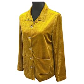 One step Senfgelbe Samtjacke Gelb