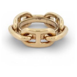 Hermès HERMES REGATE ANKERKETTE SCHALRING AUS GOLDMETALL Golden