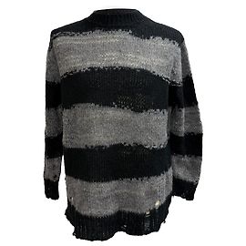 Suéter listrado desgastado em acrílico cinza da Acne Studios Cinza