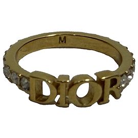 Anel Dior Dio(r)evolution em metal dourado com cristais Dourado