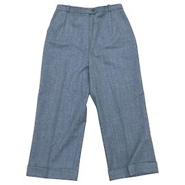 Hermès Calças de lã Hermes Cinza